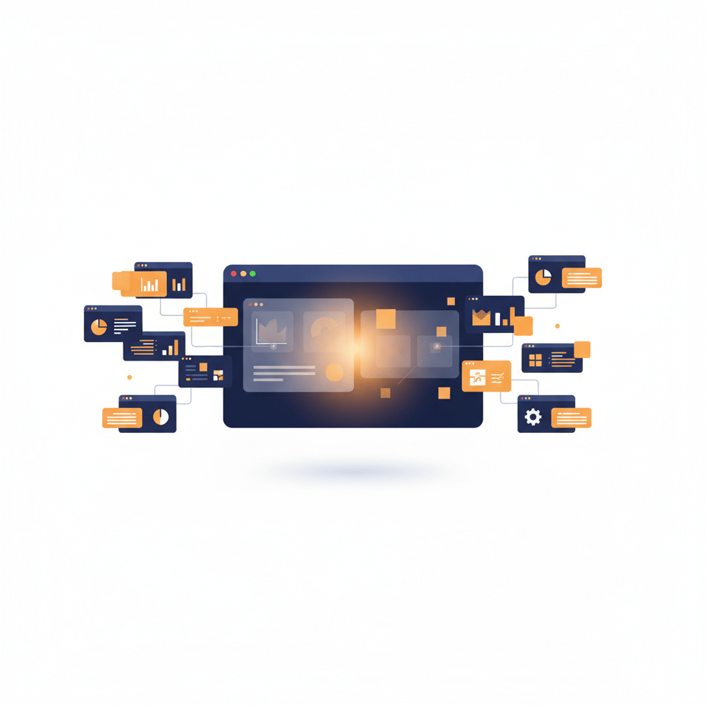 統合ダッシュボードのイラスト